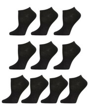 MeMoi 10-Pair PACK Women's Low-Cut Socks Black Size 9-11