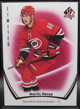 21-22 UD SP Authentic Hockey Red Limited 53 Martin Necas