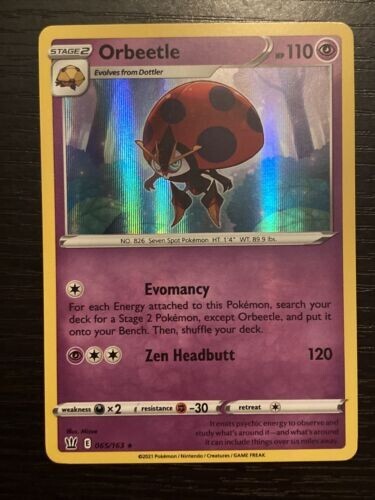 Orbeetle 065/163 - Battle Styles - Holo Foil Rare Pokemon TCG Card A-23