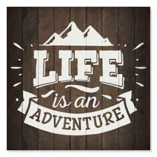Life in an Adventure Inpiration Camping Rustic Looking Wood Sign B3-12120061017