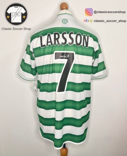 Celtic LARSSON #7 2003/04 Home Shirt Large / L