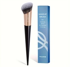 MAANGE Durable Synthetic Hair Foundation Brush, Flat Arched Head, Concealer