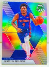 Langston Galloway 2019-20 SILVER MOSAIC PRIZM Refractor Card #47 Detroit Pistons