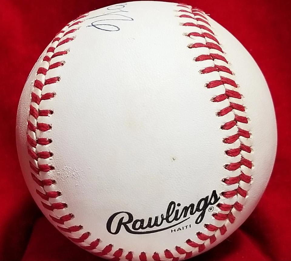 BOB FELLER & WARREN SPAHN Dual Signed ONL Ball HOF vtg Indians Braves Team - Image 4 of 4