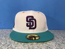 Hat Club Dogtown Collection San Diego Padres With Pin Sz 7 1/2 Lime Green UV