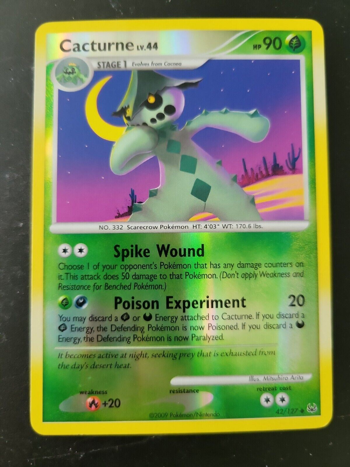 Pokemon Card 2009 Platinum - Cacturne 42/100 Reverse Holo