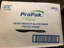 Black Plastic disposable Knife Heavy Duty quality bulk NEW in Case of 1000