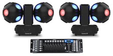 2 Chauvet DJ Cosmos HP RGBW LED Beam/Strobe Effect Party Lights DMX Controller