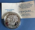 Grateful Dead Shield One Troy Ounce .999 Fine Silver 2000 Liquid Blue 0507 Coin