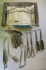 27 Piece Pilling Weck SSI Ultra Thyroid Instrument Tray w/ Sterilization Pan ENT