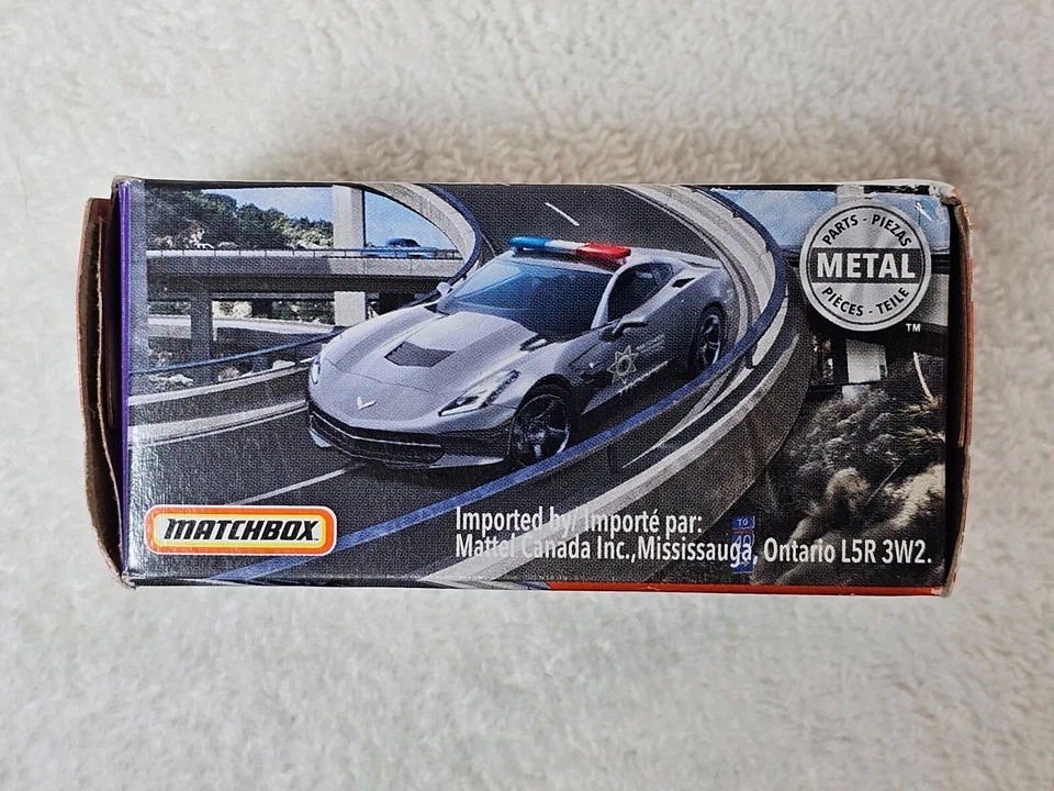 Matchbox 2015 Corvette Stingray Police 24/100 Mattel Chevrolet 2019 - Image 2 of 4