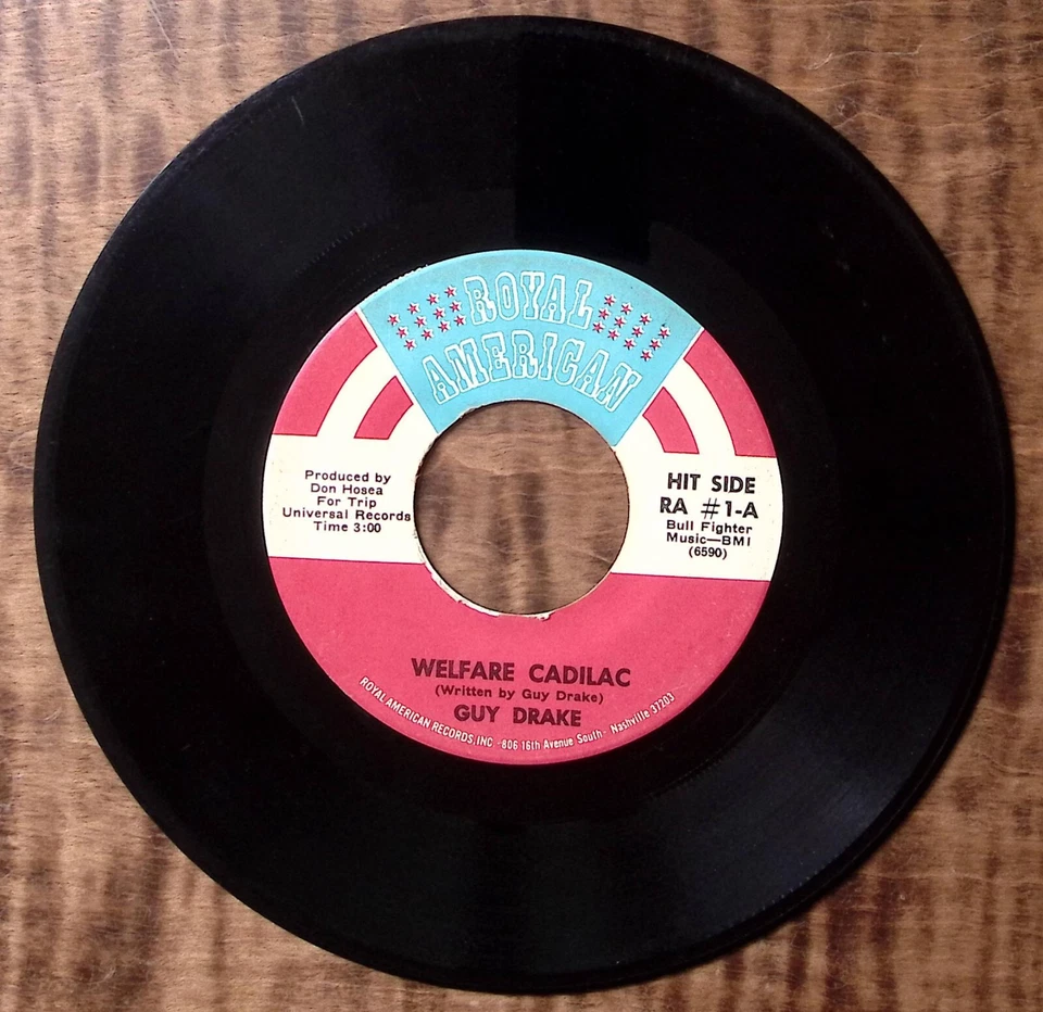 GUY DRAKE KEEP OFF MY GRASS/WELFARE CADILAC ROYAL AMERICAN REC. VINYL 45 59-102 Foto 3 de 3
