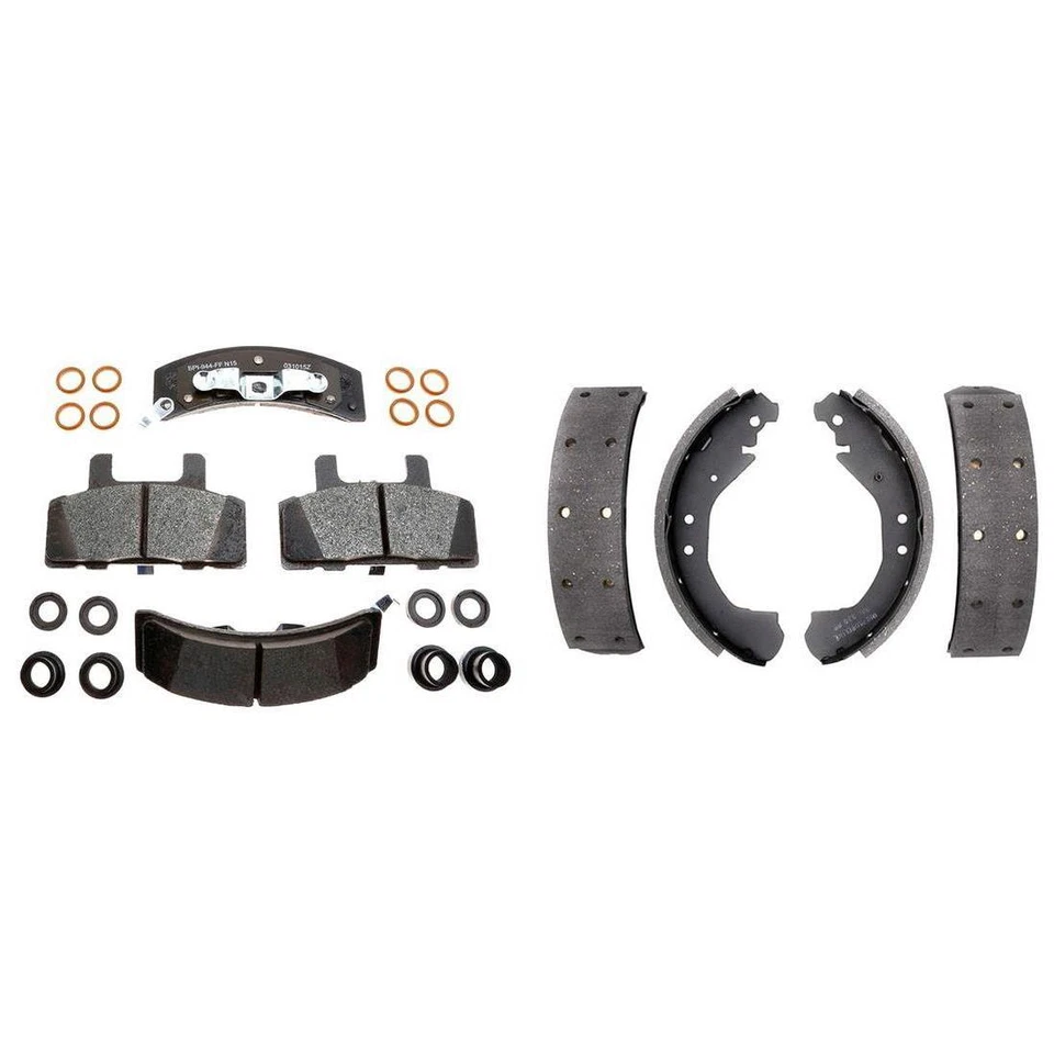 Front Rear Metallic Brake Pads Set Brake Shoes For 1993 1994 -1999 GMC C1500 - Image 4 of 4
