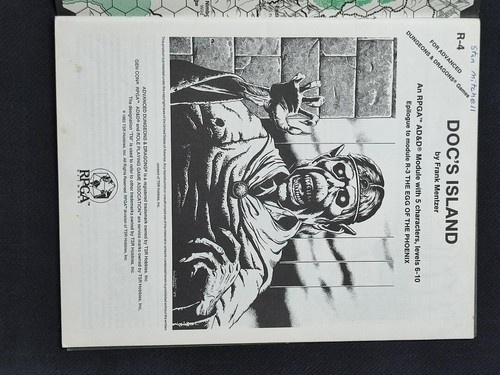 Doc's Island Advanced D&D RPGA VHTF Used TSR R-4 Module soft cover - Picture 3 of 7