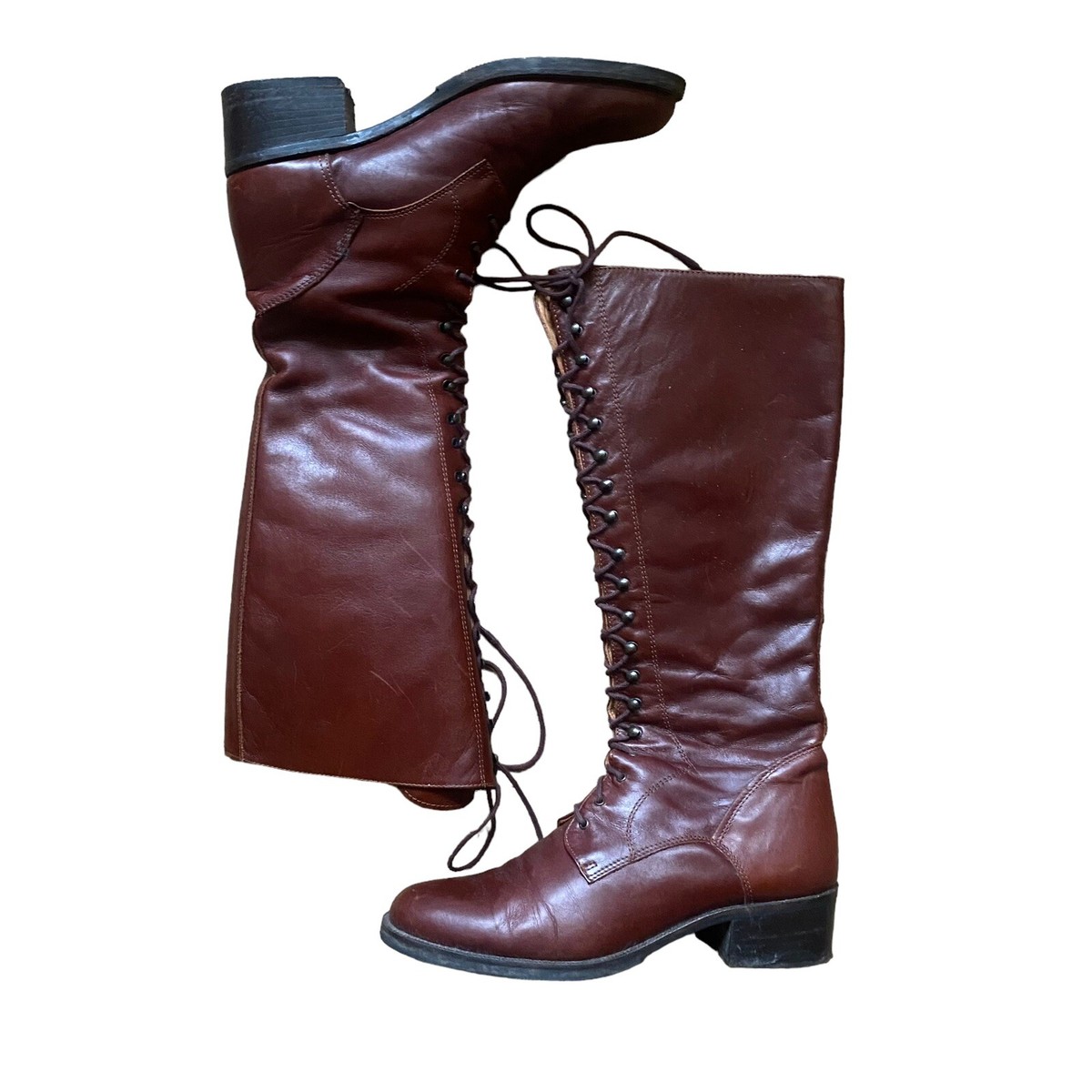 brown leather victorian style leather boots uk