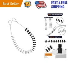 Nut & Bolt Thread Checker - 26 Male/Female Gauges for Quick Size Verification