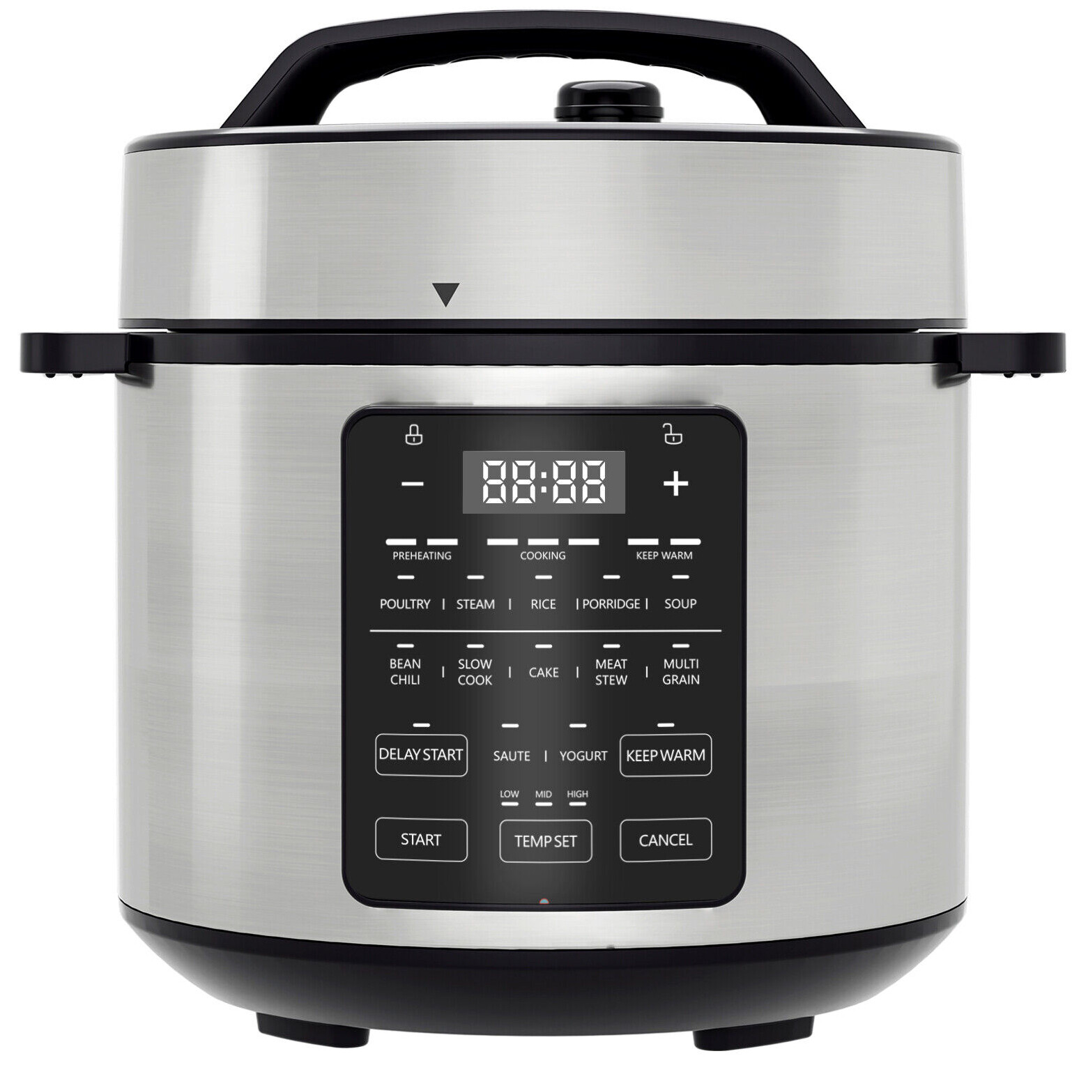 6QT Electric Pressure Cooker, 12-in-1 Multi-Functional with Presets, Stainless