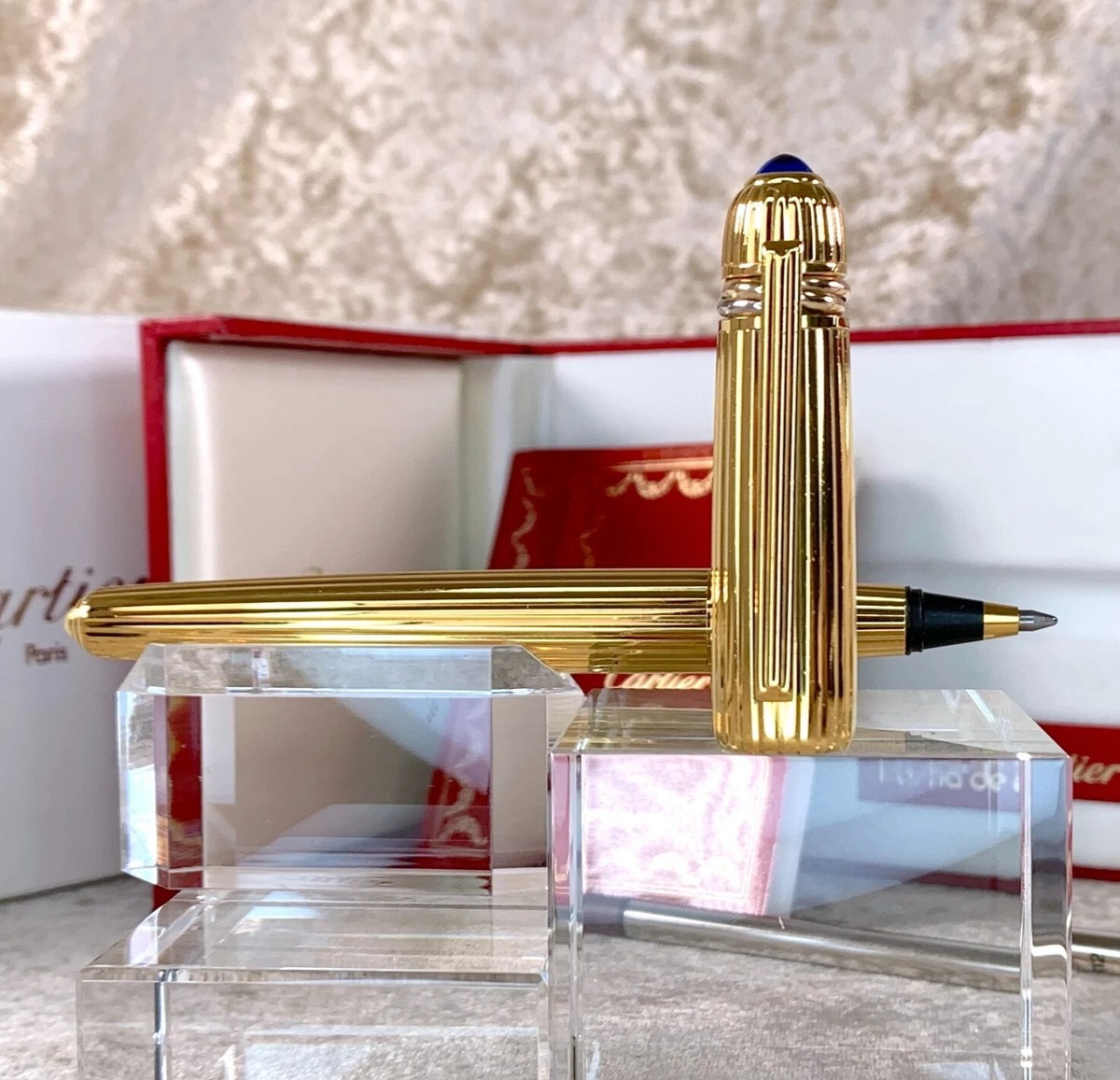 Cartier Pasha Pen Roller Ball Pen Complete with Spare Refill