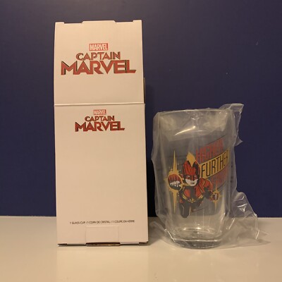 Funko Pop Captain Marvel Drinking Glass Marvel Collector Corps Cup NEW