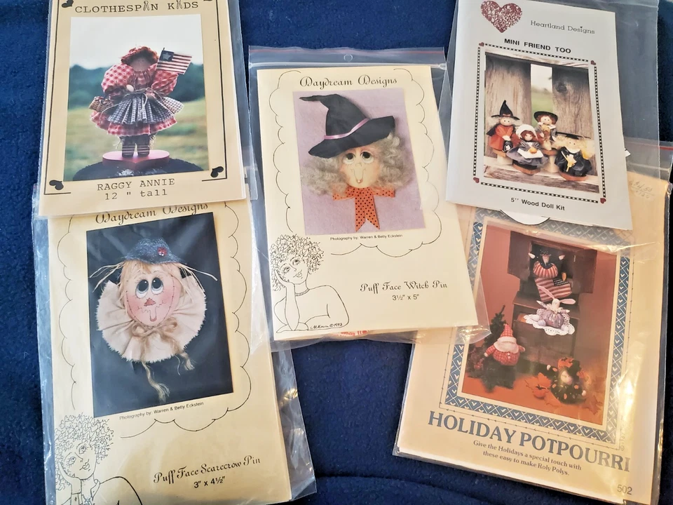 Lot (11) New JULY 4TH, HALLOWEEN, CHRISTMAS Sewing & Painting Craft Patterns Kit - Image 3 of 4