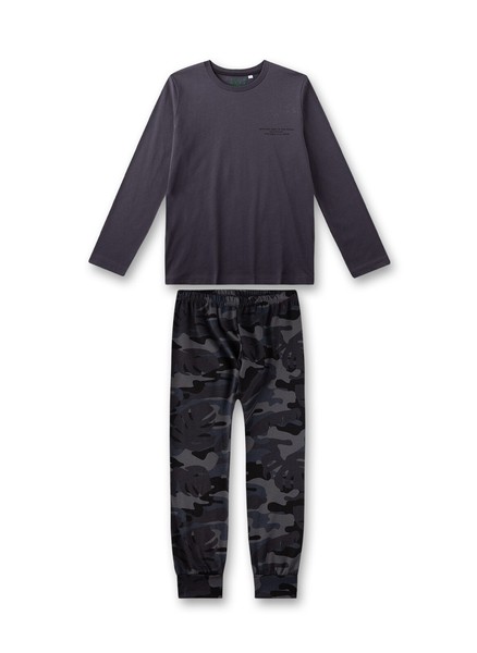 Jungen Schlafanzug Camouflaage , Grau V. Sanetta Gr. 164-image