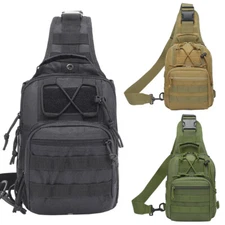 Men's Tactical Sling Bag Pack EDC Molle Assault Military Army Shoulder Backpack