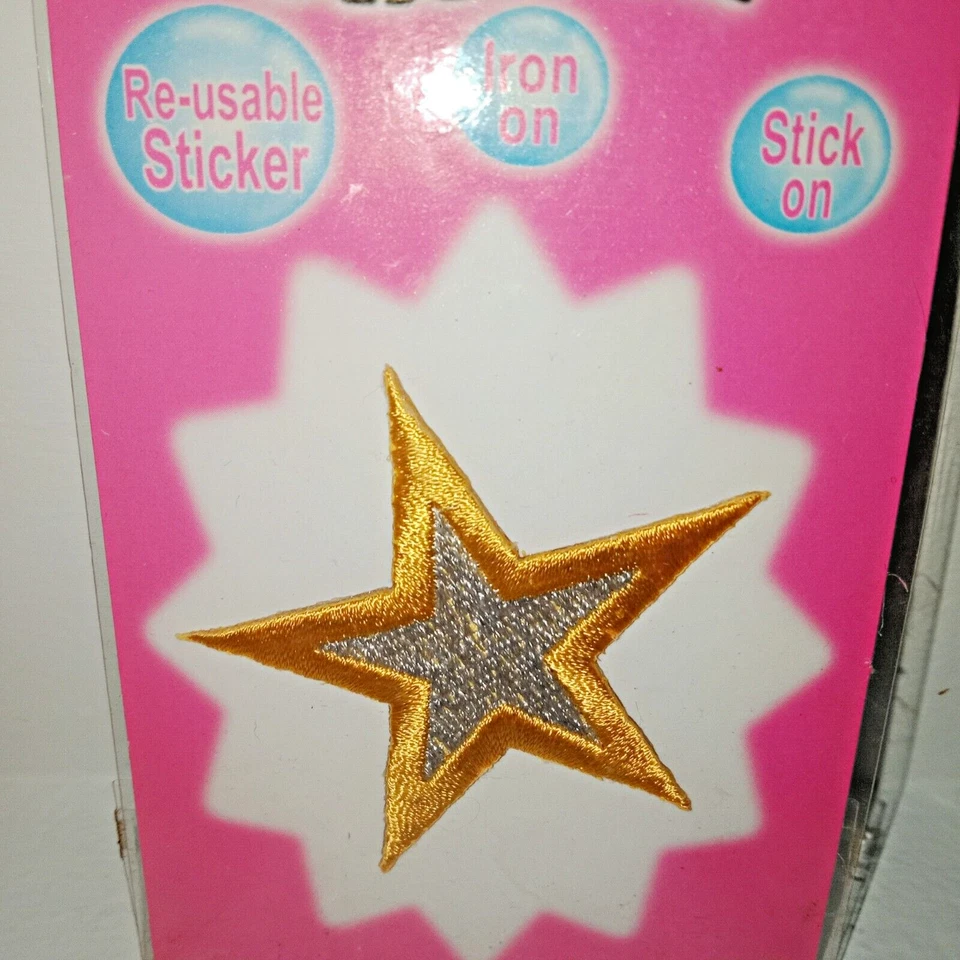 Lot of 8x Reusable Stick On Iron On Cloth Patches / Motifs Various Size & Design - Image 3 of 4