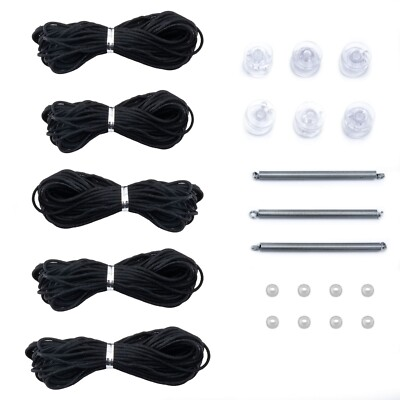 #ad #ad RV Pleated Shade Repair Kit Black Window Shade Restringing Kit $15.95