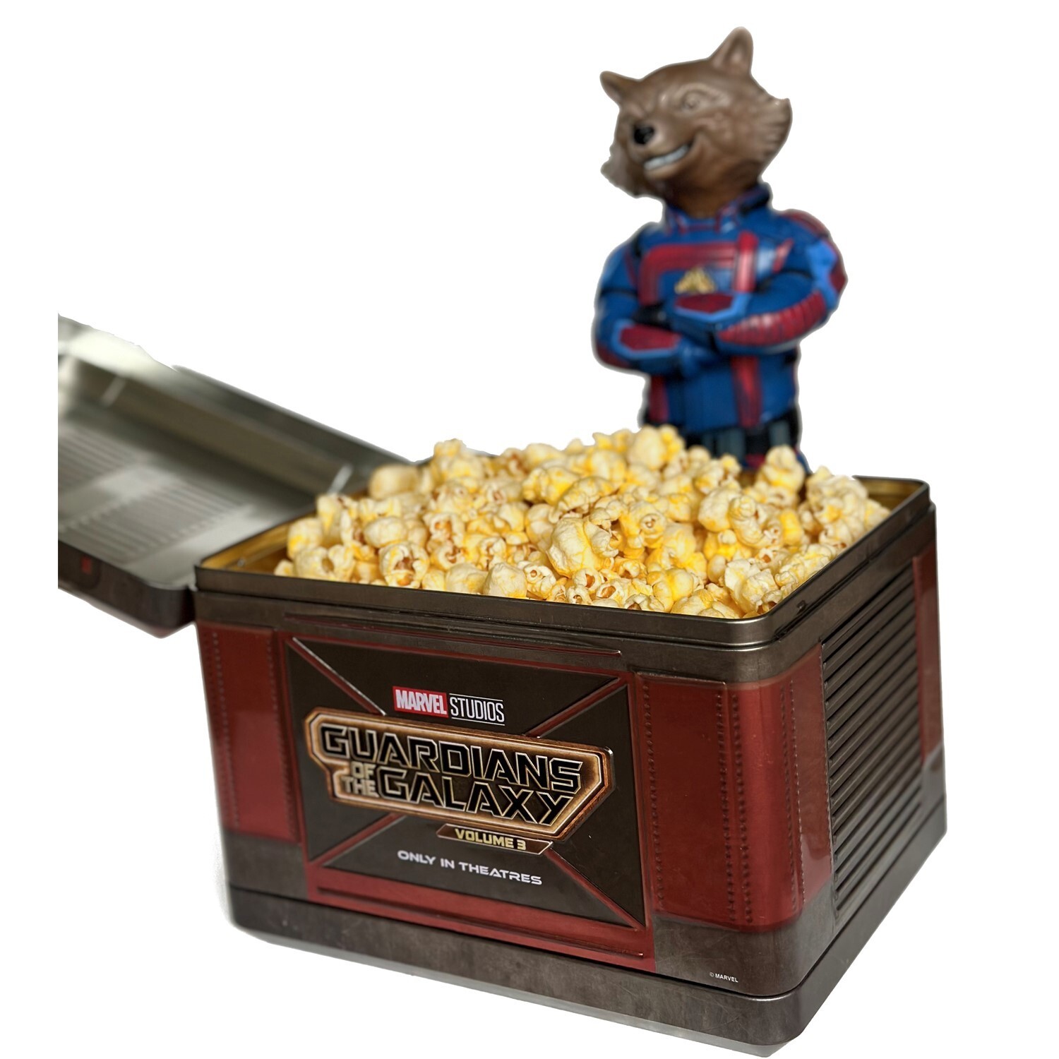 Guardians of the Galaxy Vol. 3 Rocket Raccoon Popcorn Bucket IN HAND
