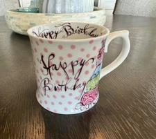 Rosanna Happy Birthday Coffee Cup Birthday Cake Motif