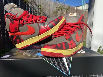 Nike Dunk High 1985 Acid Wash Red Size 8.5  Fits Sz 8 Or Narrow 8.5 NDD9404-600
