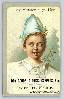 #ad #ad Wm H Frear Child My Mother Buys Her Dry Goods Cloaks Carpets Troy Bazaar P93 $8.37