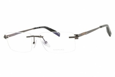 Chopard VCHL19 570568 Shiny Gunmetal 57mm Eyeglasses New Authentic