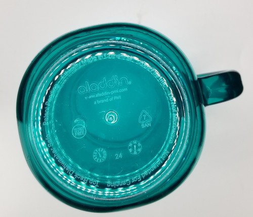 Aladdin Mason Jar Tumbler Aqua Green 20oz No Lid No Straw **Scuffs - Picture 10 of 10