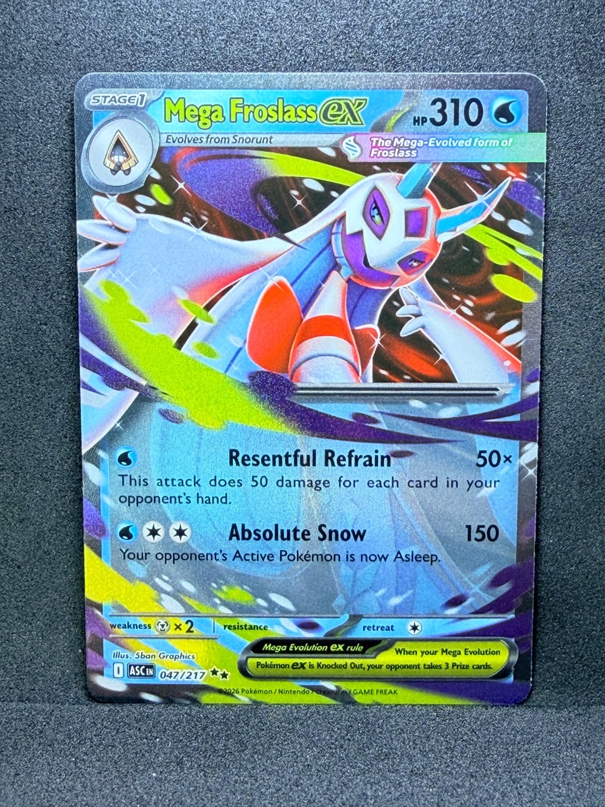 Mega Froslass ex Holo Double Rare ME: Ascended Heroes 047/217 NM