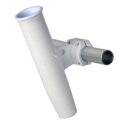 C.E. Smith Aluminum Horizontal Clamp-On Rod Holder 1.66'' OD - White Powder Coate