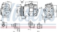 1X Nissens 890199 Kompressor Klimaanlage FüR Mercedes-Benz