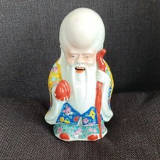 Antique Republic Chinese Figurine Shoulao Famille Rose Enamelled