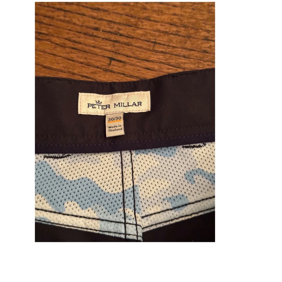 Peter Millar Mens Chino Pants Navy Blue Size 30/30Flat Front Casual Golf - Image 2 of 4