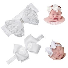 Nishine 2 Pack Baptism White Newborn 2 Count Pack of 1 , Bowknot -2 pack