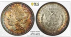 1896 Morgan Dollar Obverse End Roll Toning.  PCGS MS64 -Reverse Rim Toning Too.