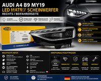 Audi A4 B9 MY19 Matrix LED Scheinwerfer Rechts Magneti Marelli LPR731 Beifahrer