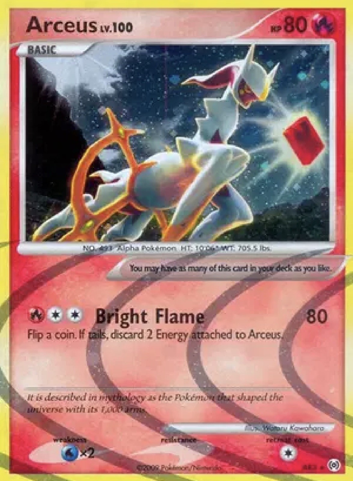 Pokemon TGC Arceus AR3 Holo Rare Platinum Arceus NM-