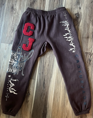 travis scott sweatpants brown