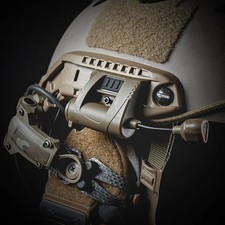 Durable Tactical Helmet Headlamp, LED Light w/Rail Base Suitable for Outdoor Use