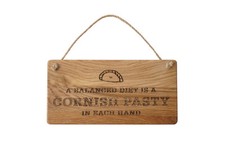 Cornish Gifts 'A Balanced Diet Is A Cornish Pasty In Each Hand' Sign