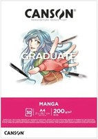 Canson Studienblock Graduate Manga DIN A4 Weiß 30 Blatt