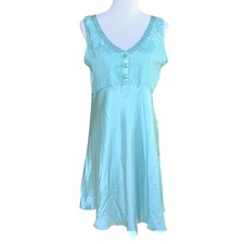 Vintage BG Intimates Soft Inspiration Size Medium Nightgown Slip Turquoise NEW
