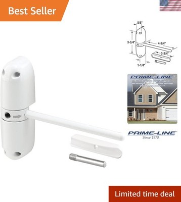 Adjustable KC10HD Safety Spring Door Closer -  Listed, Durable White Finish