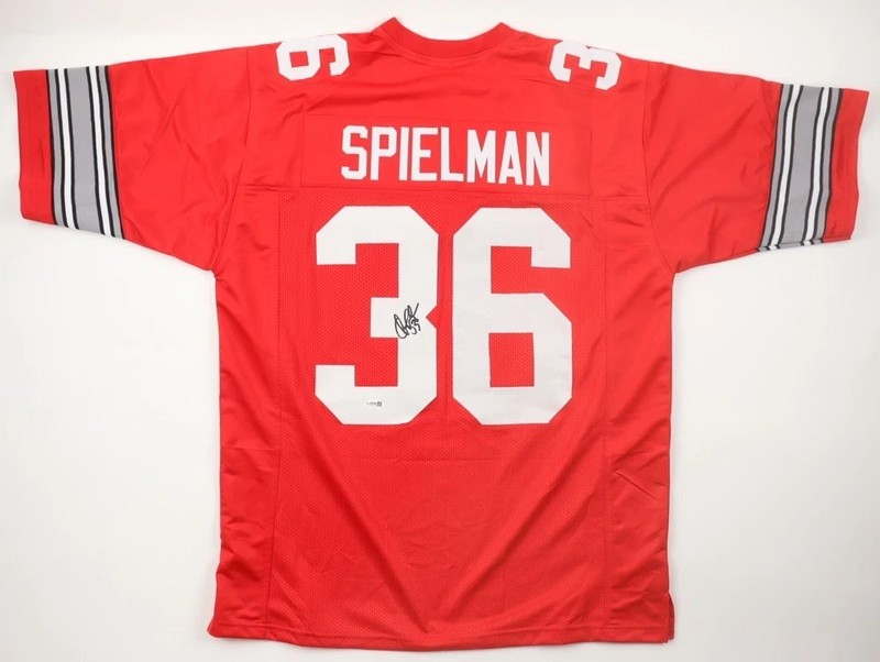 Chris Spielman Signed Ohio State Buckeyes Jersey (JSA) Detroit Lion LB 1988-1995